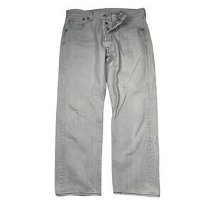 Levi’s 501 Original Shrink to Fit Straight Leg Denim Jeans Gray 36x27, tag 36x30